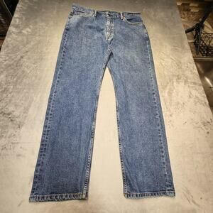 Levis 505 Jeans Mens 39x32 Blue Denim Straight Leg Medium Wash Classic Fit
